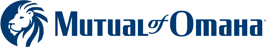 A blue logo with stylized text and a graphic element.